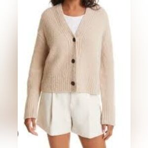 Vince Light Beige Knit Cardigan.             NWOT